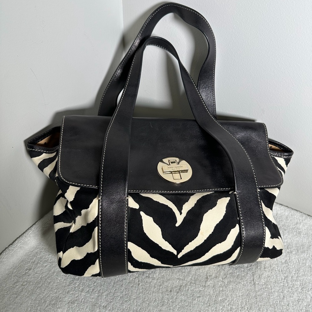 Kate Spade Black and White Zebra Handbag - Picture 9 of 9